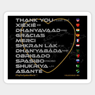 THANK YOU: Say ¿Qué? Top Ten Spoken (World) Sticker